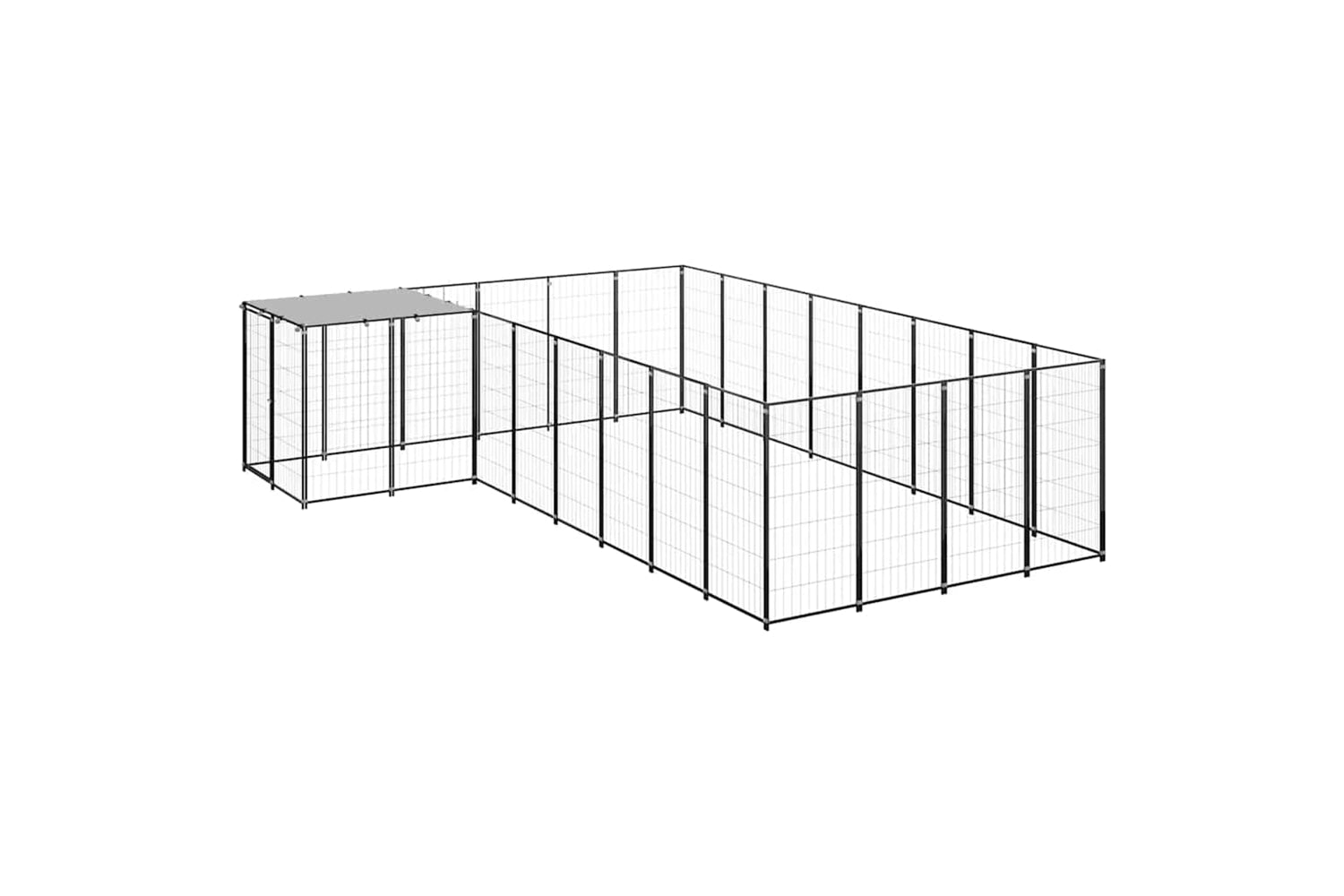Vidaxl 3082226 Dog Kennel Black 10.89 M2 Steel