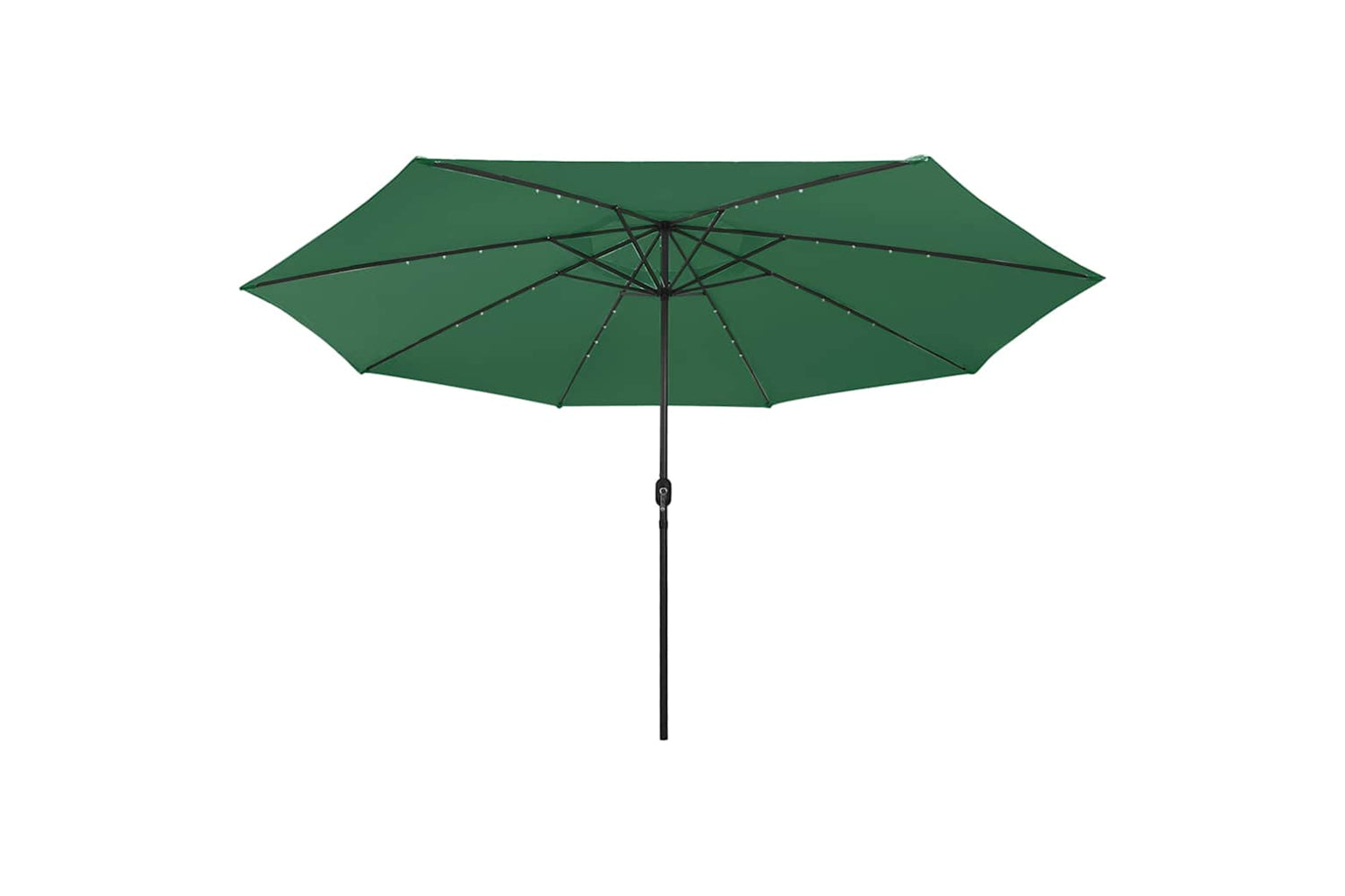 vidaXL 312531 Outdoor Parasol With Led Lights And Metal Pole 400cm Green-3