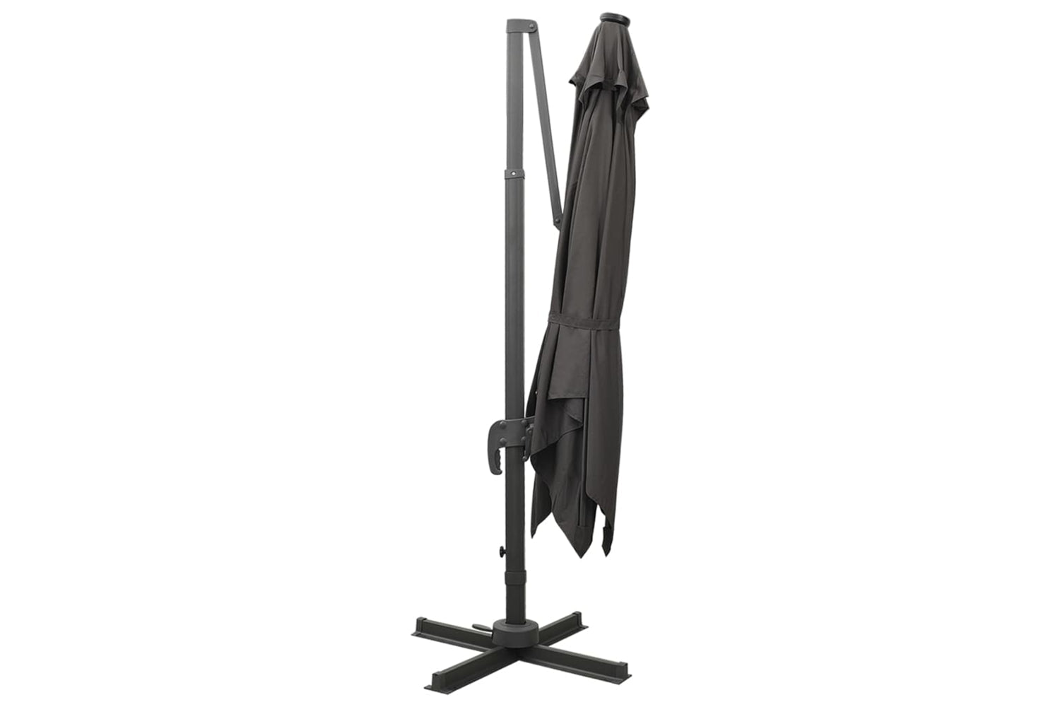Vidaxl Cantilever Umbrella With Pole And Led Lights Anthracite 300 Cm-3