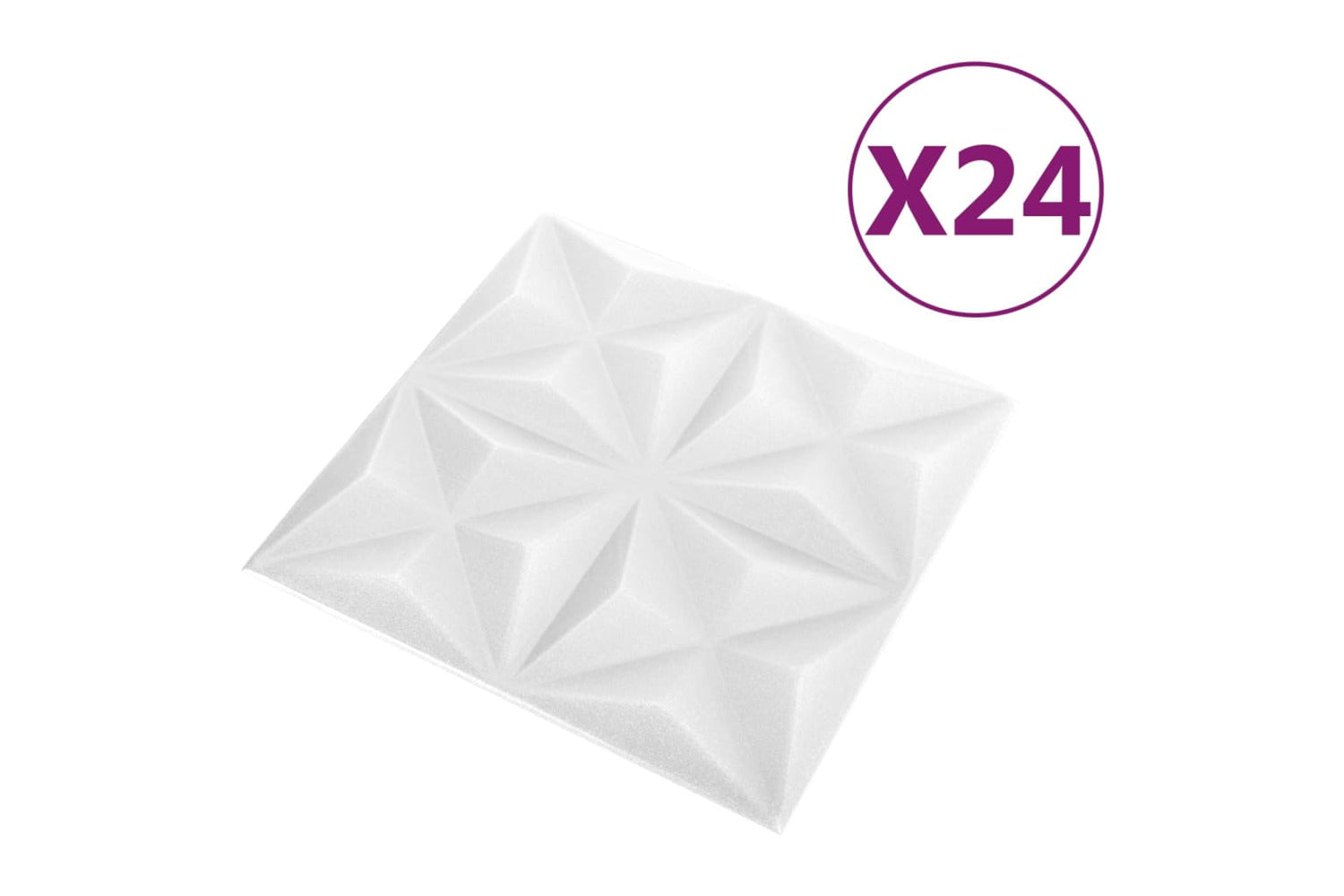 Vidaxl 3d Wall Panels 24 Pcs 50x50 Cm Origami White 6 MÂ²-3