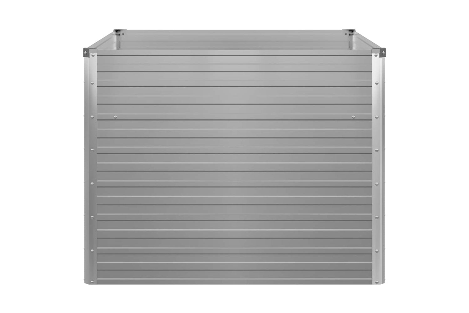 Vidaxl Raised Garden Bed 100x100x77 Cm Galvanised Steel Grey-6