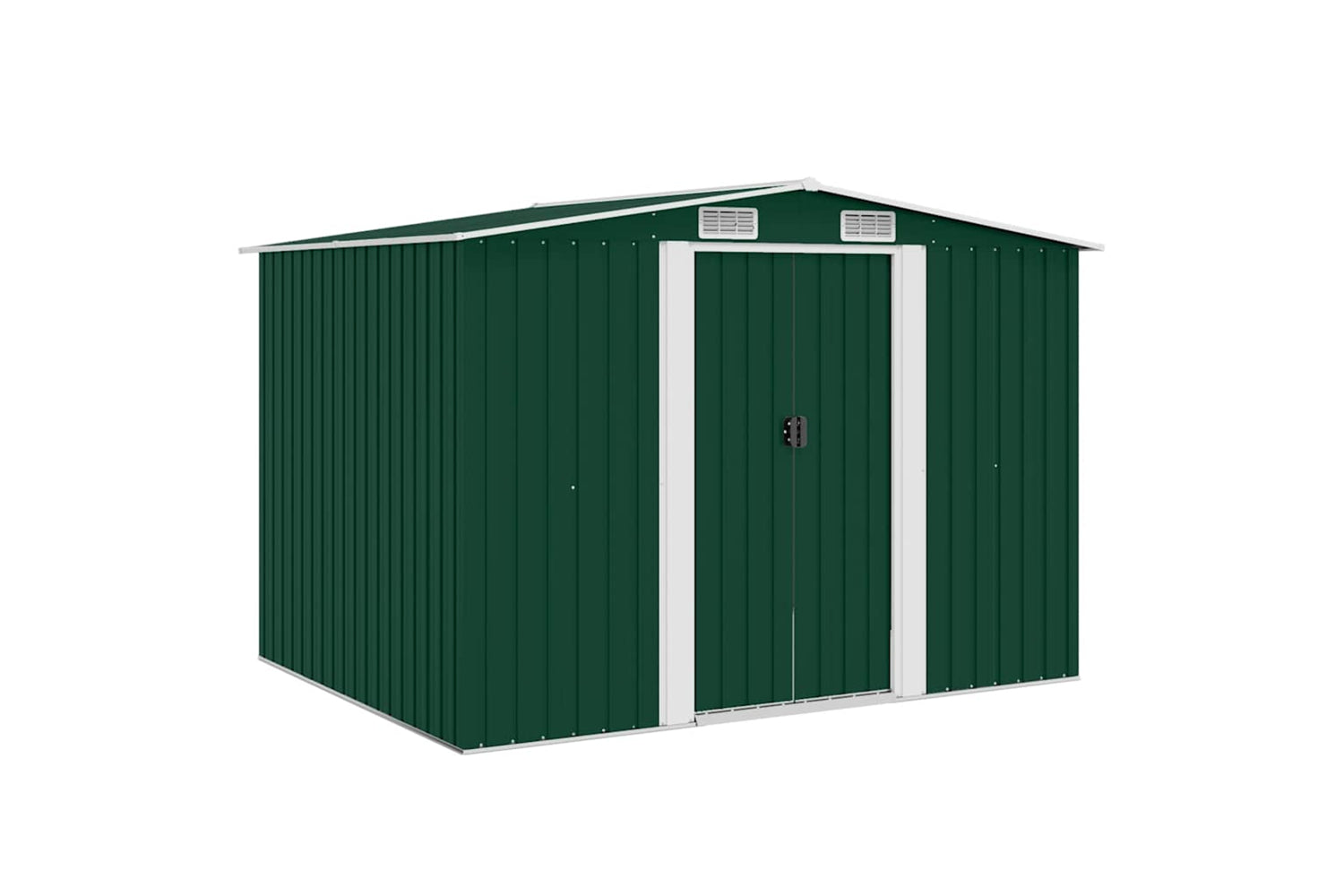 vidaXL 42910 Garden Storage Shed Green Metal 257x205x178cm