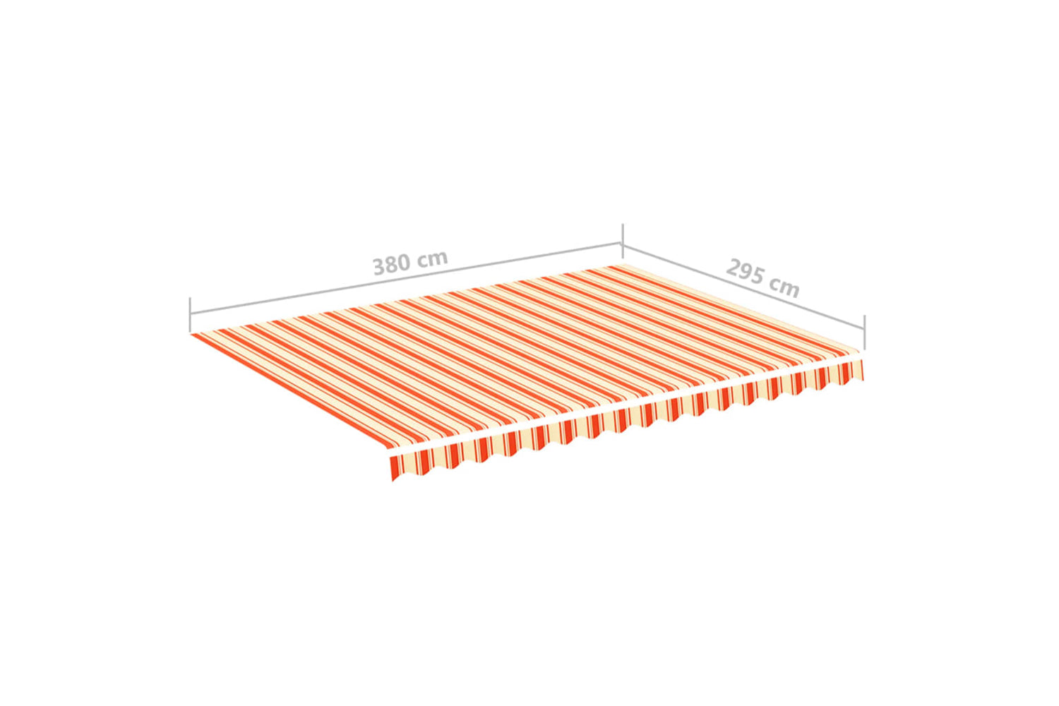 Vidaxl 312017 Replacement Fabric For Awning Yellow And Orange 4x3 M-5