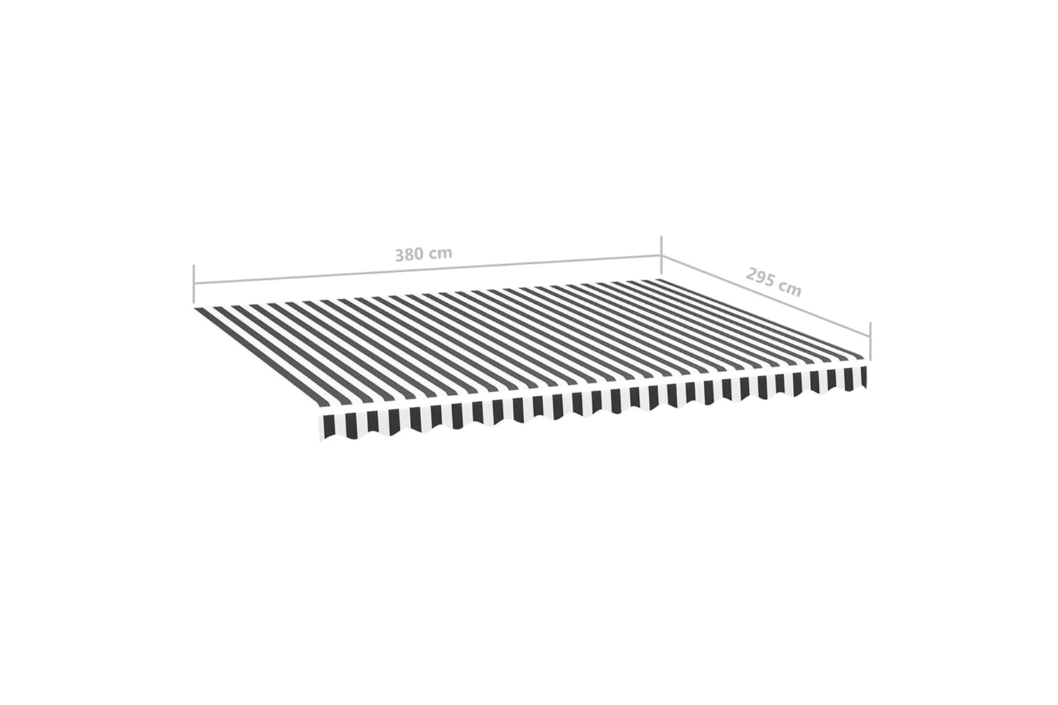 Vidaxl 311987 Replacement Fabric For Awning Anthracite And White 4x3 M-5