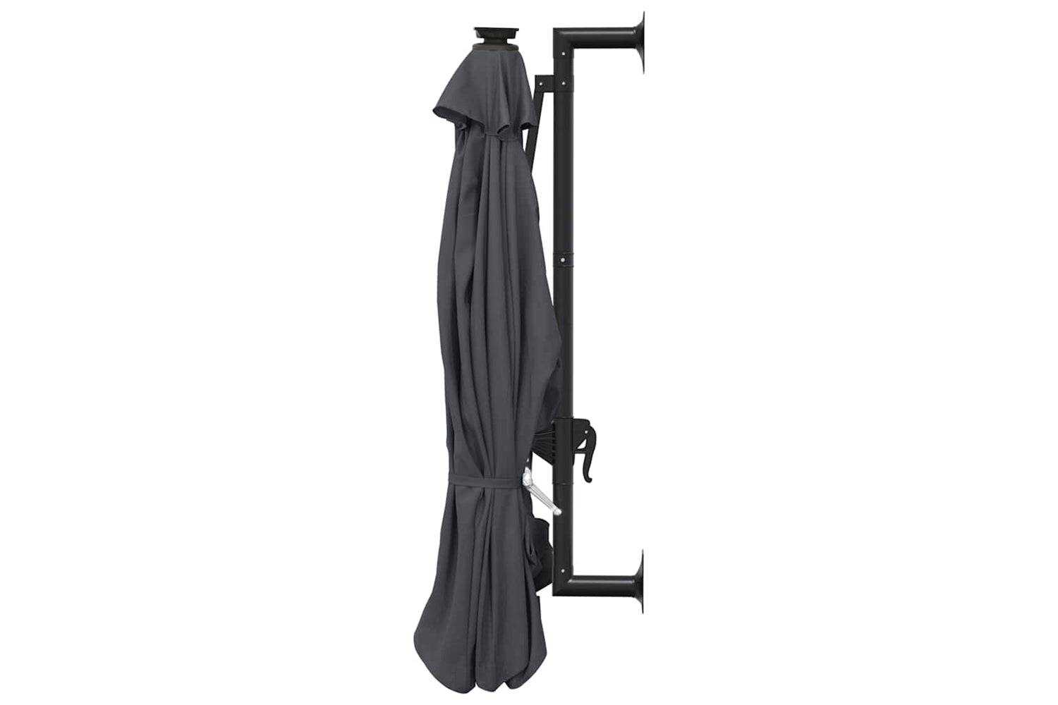Vidaxl 312524 Wall-mounted Parasol With Leds And Metal Pole 300 Cm Anthracite-5