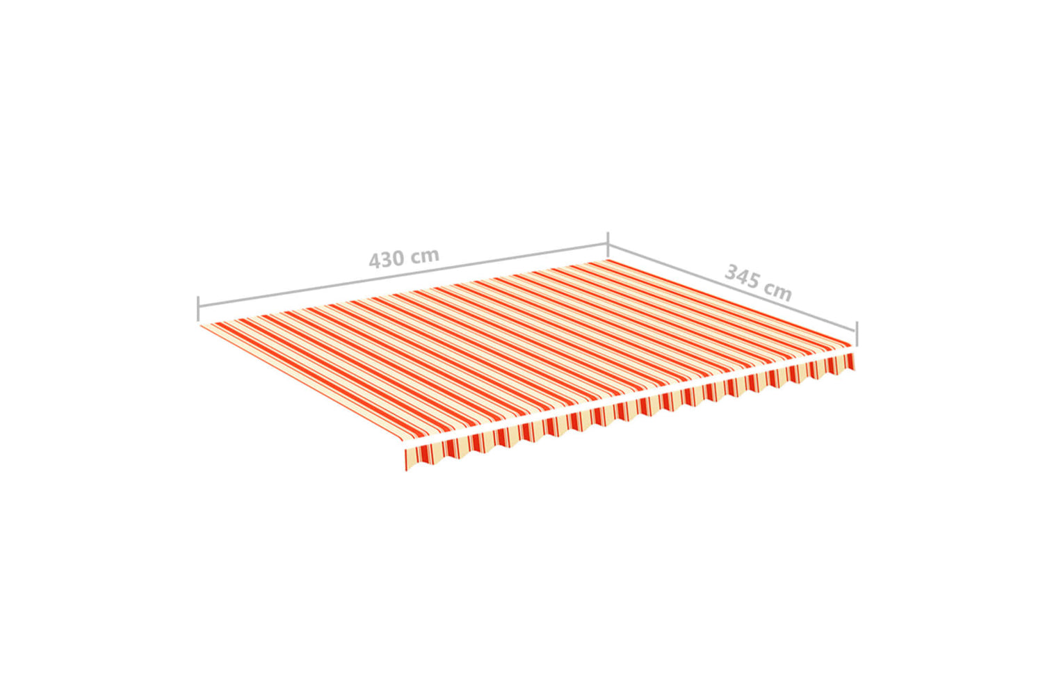 Vidaxl 312020 Replacement Fabric For Awning Yellow And Orange 4.5x3.5 M-5
