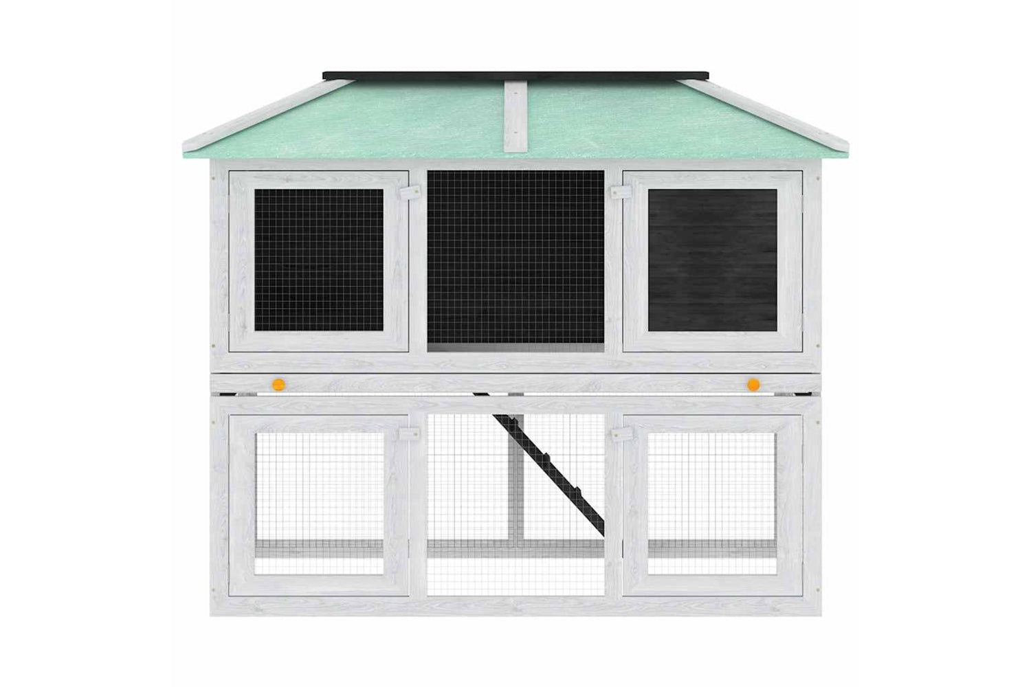Vidaxl 170344 Animal Rabbit Cage Double Floor Wood-3