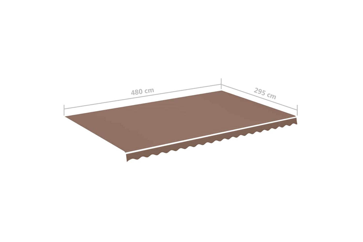 Vidaxl 311981 Replacement Fabric For Awning Brown 5x3 M-5