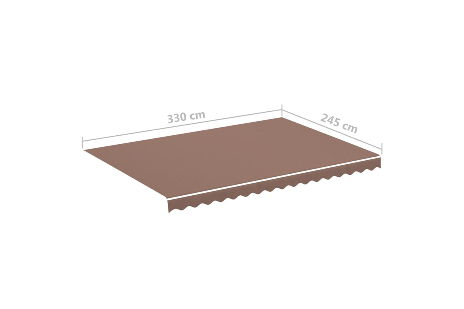 Vidaxl 311976 Replacement Fabric For Awning Brown 3.5x2.5 M-5