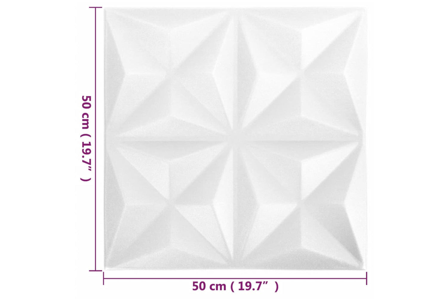 Vidaxl 3d Wall Panels 24 Pcs 50x50 Cm Origami White 6 MÂ²-6