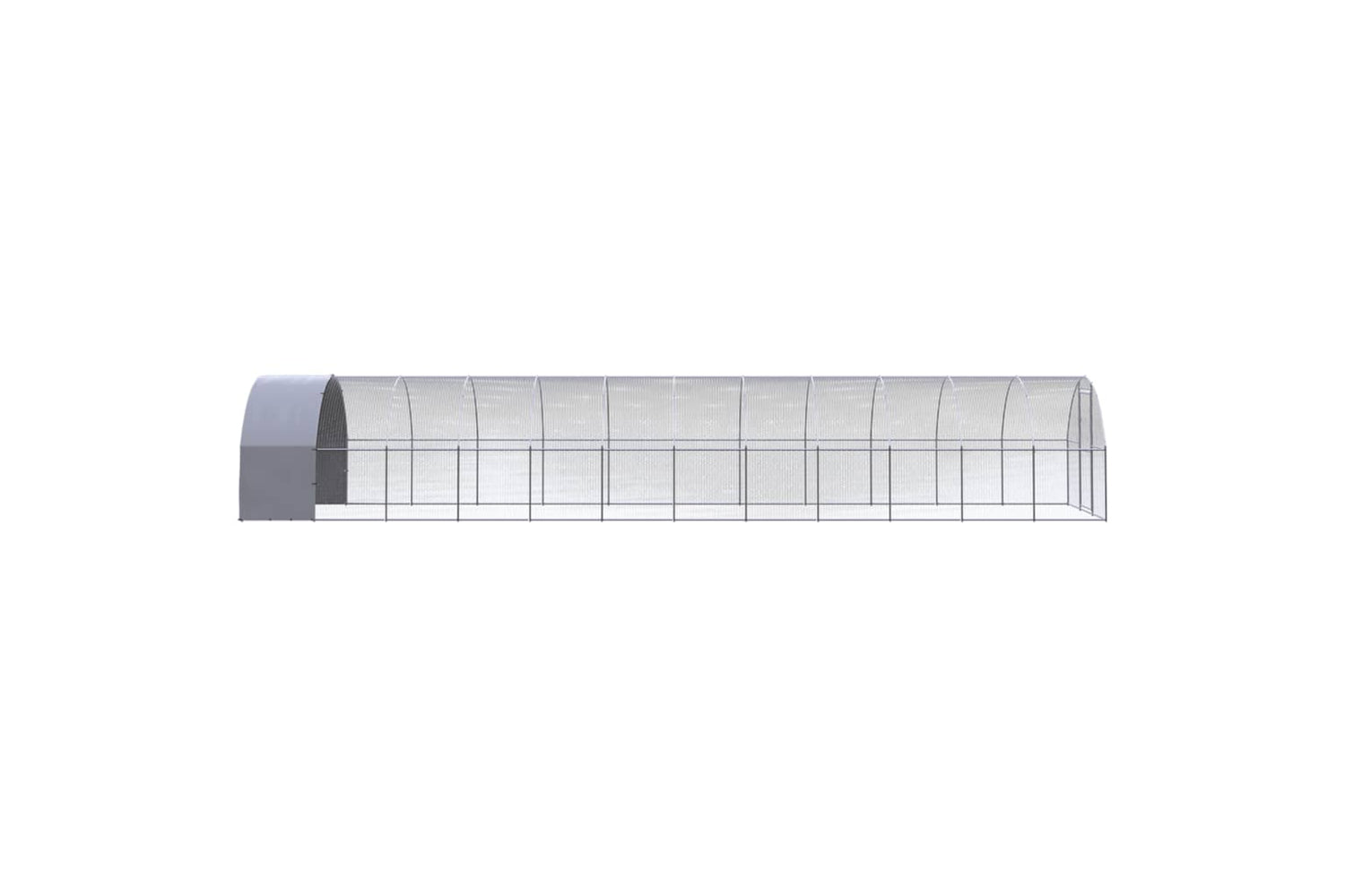 Vidaxl 3095477 Outdoor Chicken Coop 3x12x2 M Galvanised Steel-3