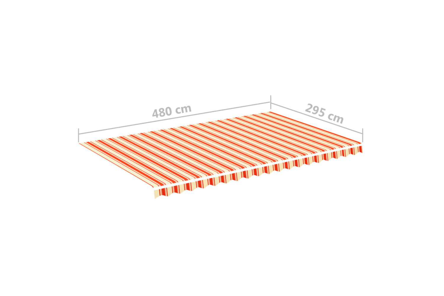 Vidaxl 312021 Replacement Fabric For Awning Yellow And Orange 5x3 M-5