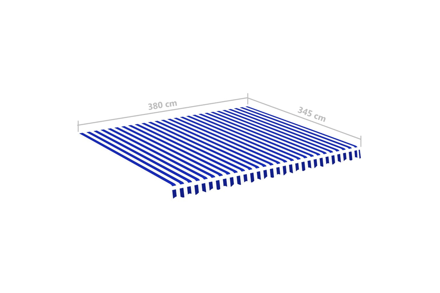 Vidaxl 311918 Replacement Fabric For Awning Blue And White 4x3.5 M-6