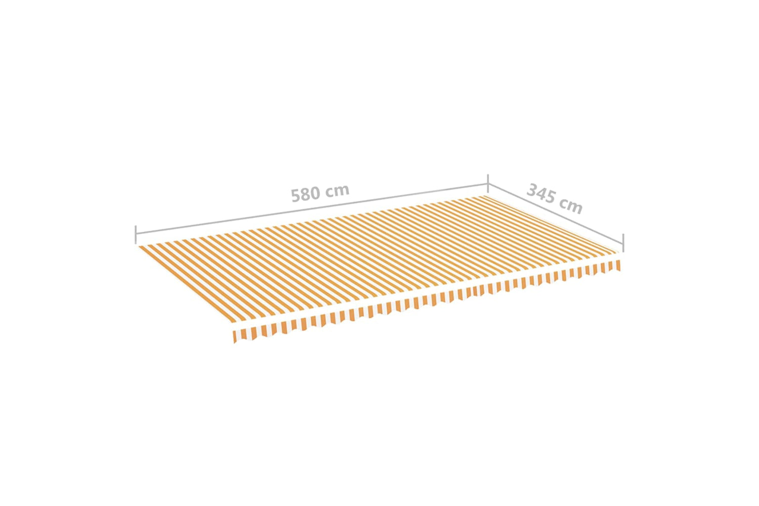 Vidaxl 311944 Replacement Fabric For Awning Yellow And White 6x3.5 M-5