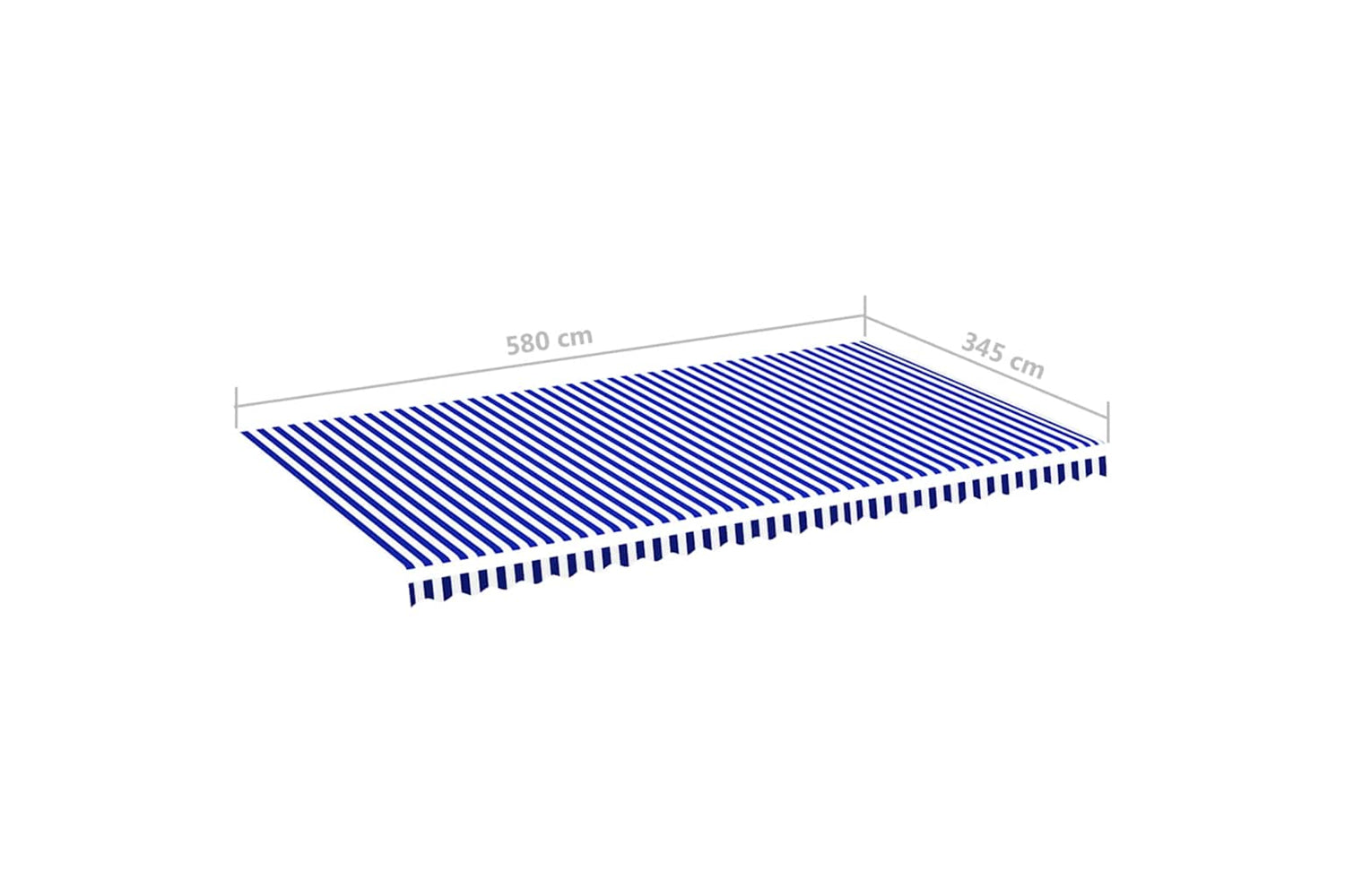 Vidaxl 311924 Replacement Fabric For Awning Blue And White 6x3.5 M-5