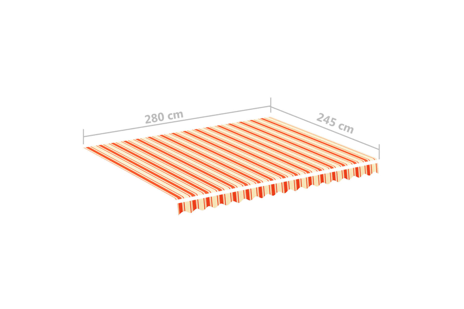 Vidaxl 312015 Replacement Fabric For Awning Yellow And Orange 3x2.5 M-5