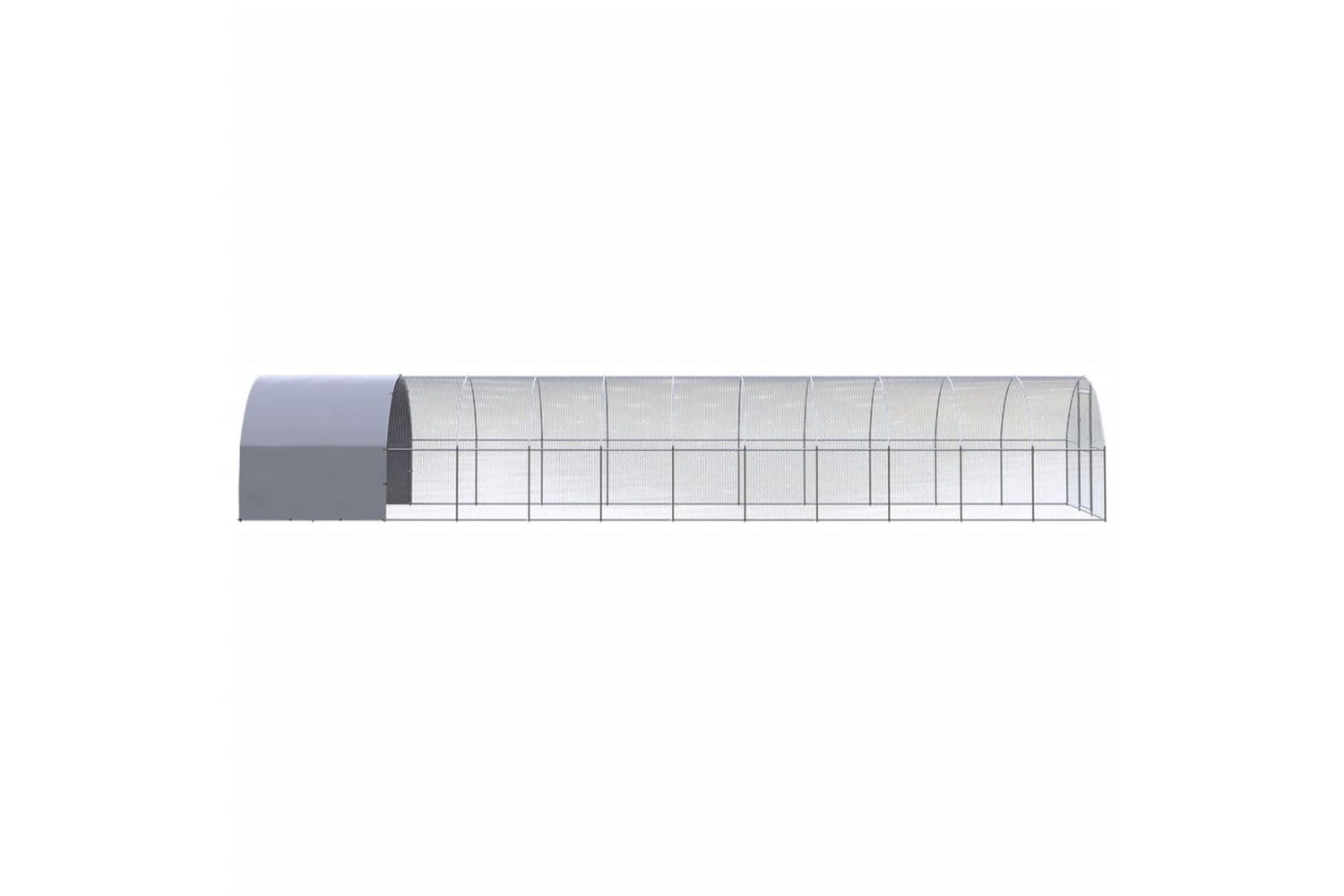 Vidaxl 3095477 Outdoor Chicken Coop 3x12x2 M Galvanised Steel-4
