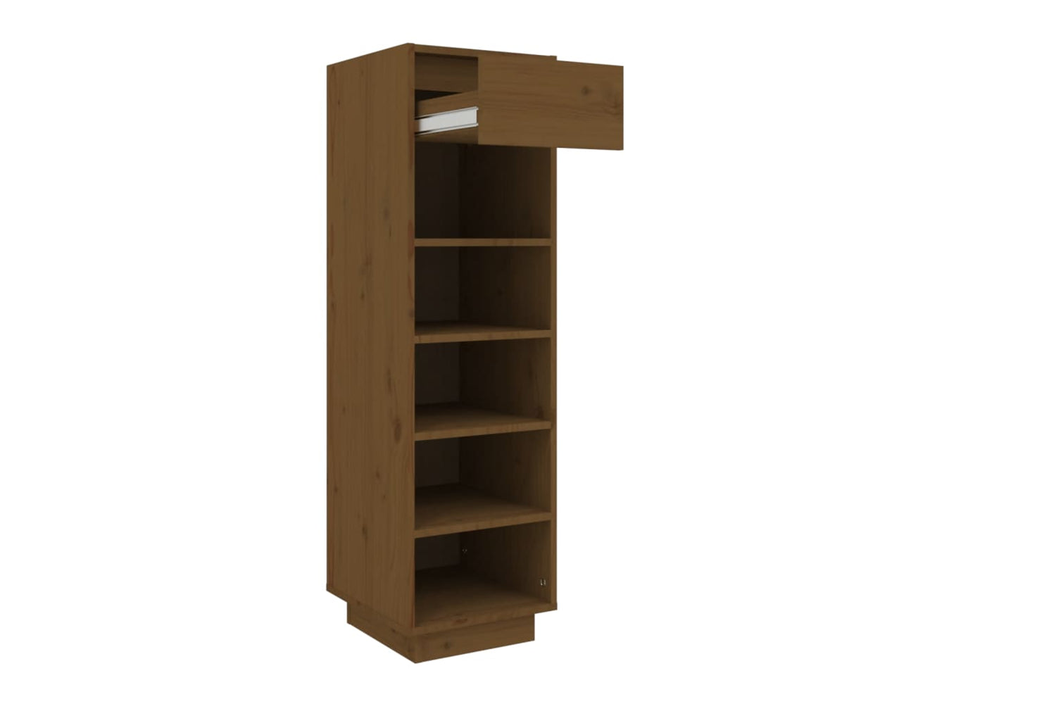 vidaXL Shoe Cabinet Honey Brown 30x34x105cm Solid Wood Pine-4