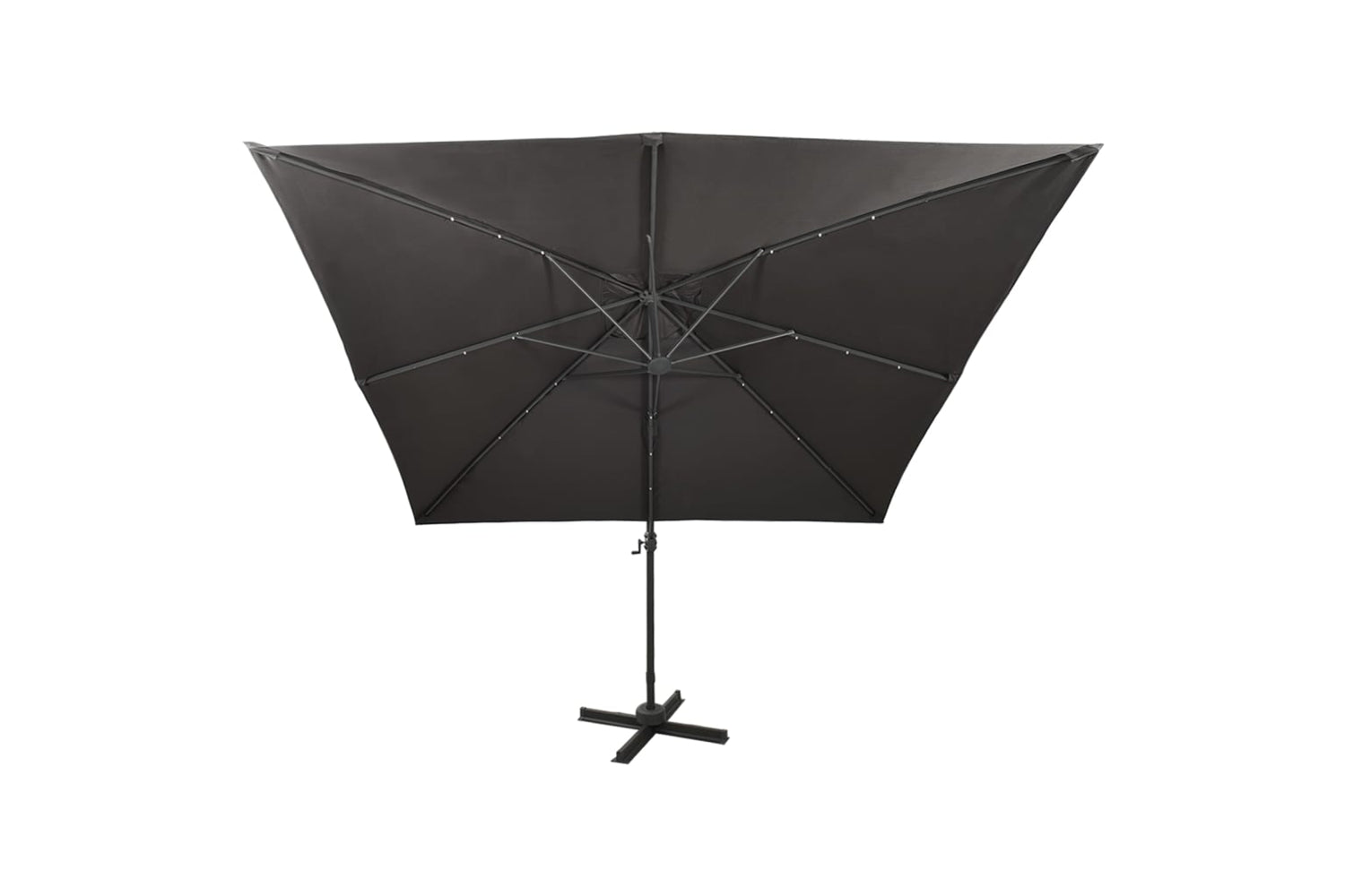 Vidaxl Cantilever Umbrella With Pole And Led Lights Anthracite 300 Cm-6