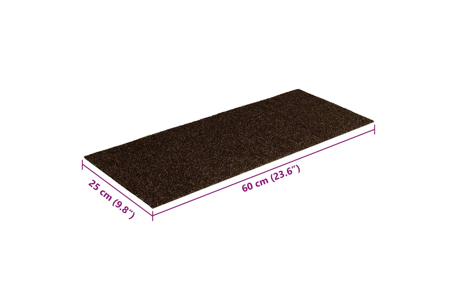 vidaXL 326918 Self-adhesive Stair Mats Rectangular 15 Pcs 60x25cm Brown-7