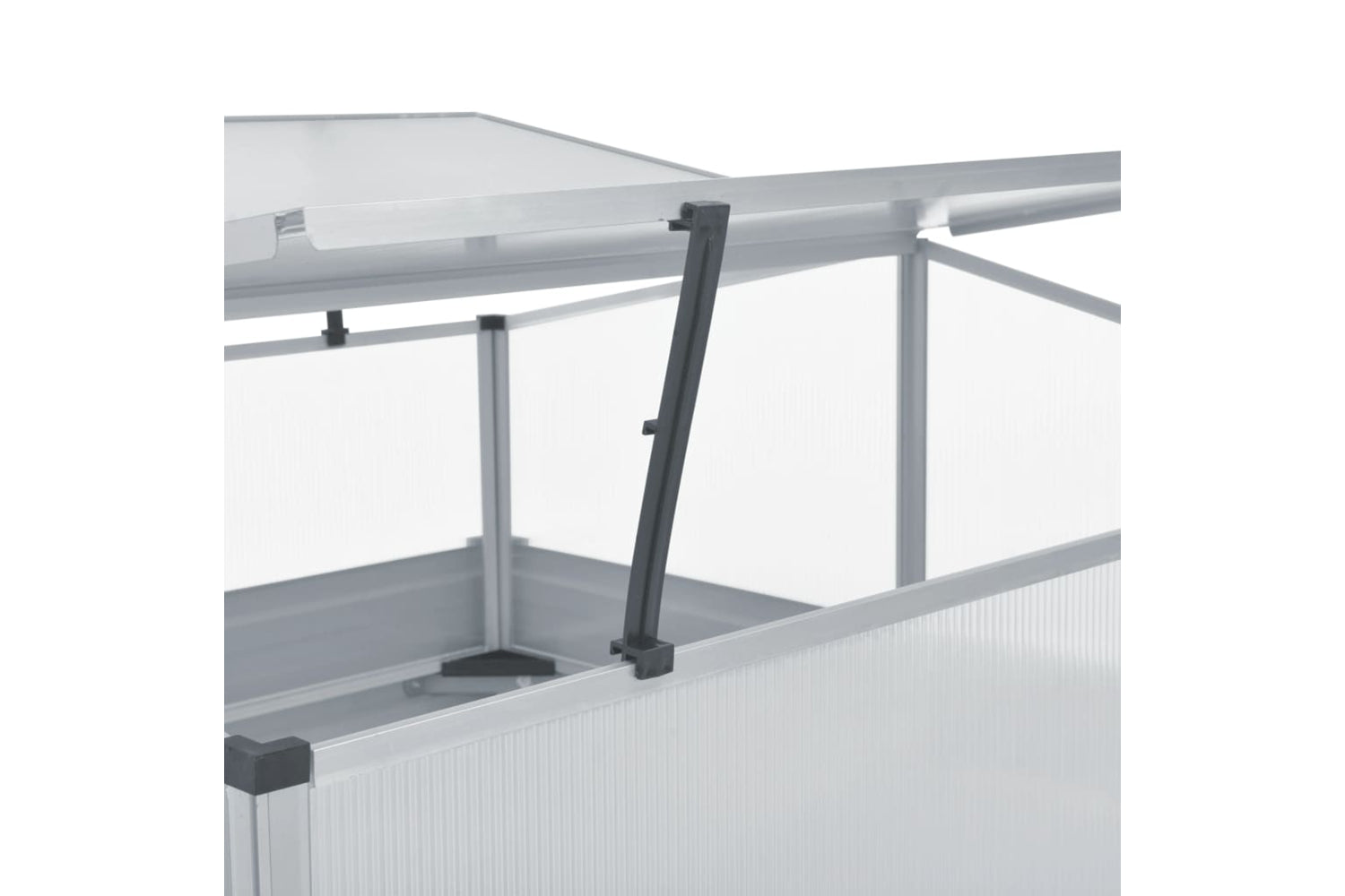 Vidaxl Greenhouse 100x100x85 Cm Galvanised Steel Grey-5
