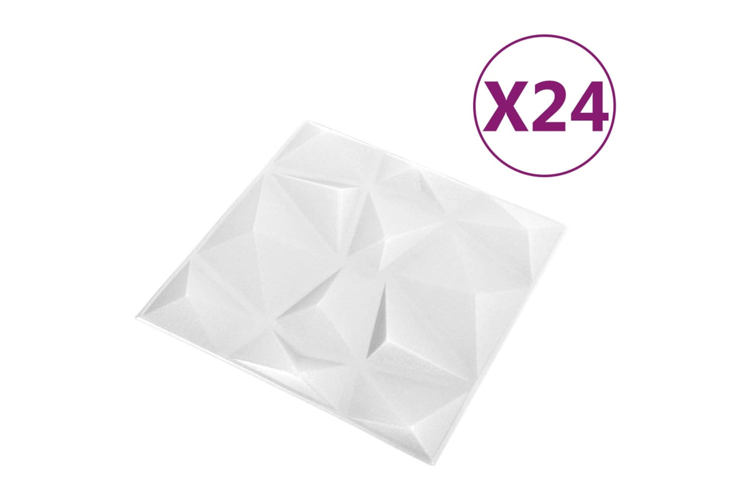 Vidaxl 3d Wall Panels 24 Pcs 50x50 Cm Diamond White 6 M²-2