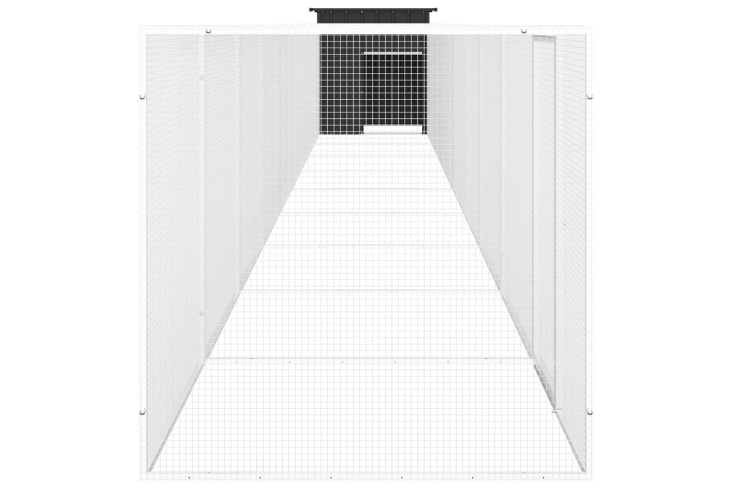 vidaXL 3106459 Chicken Cage Anthracite 1000x91x100cm Galvanised Steel-4