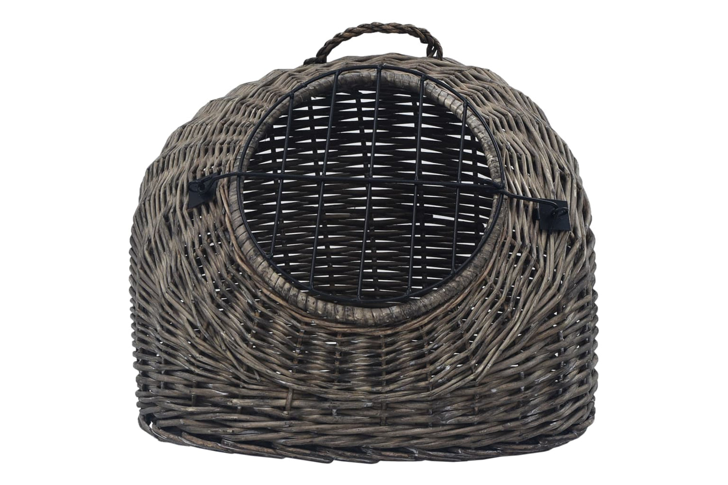 vidaXL 170905 Cat Transporter Grey 50x42x40cm Natural Willow-3