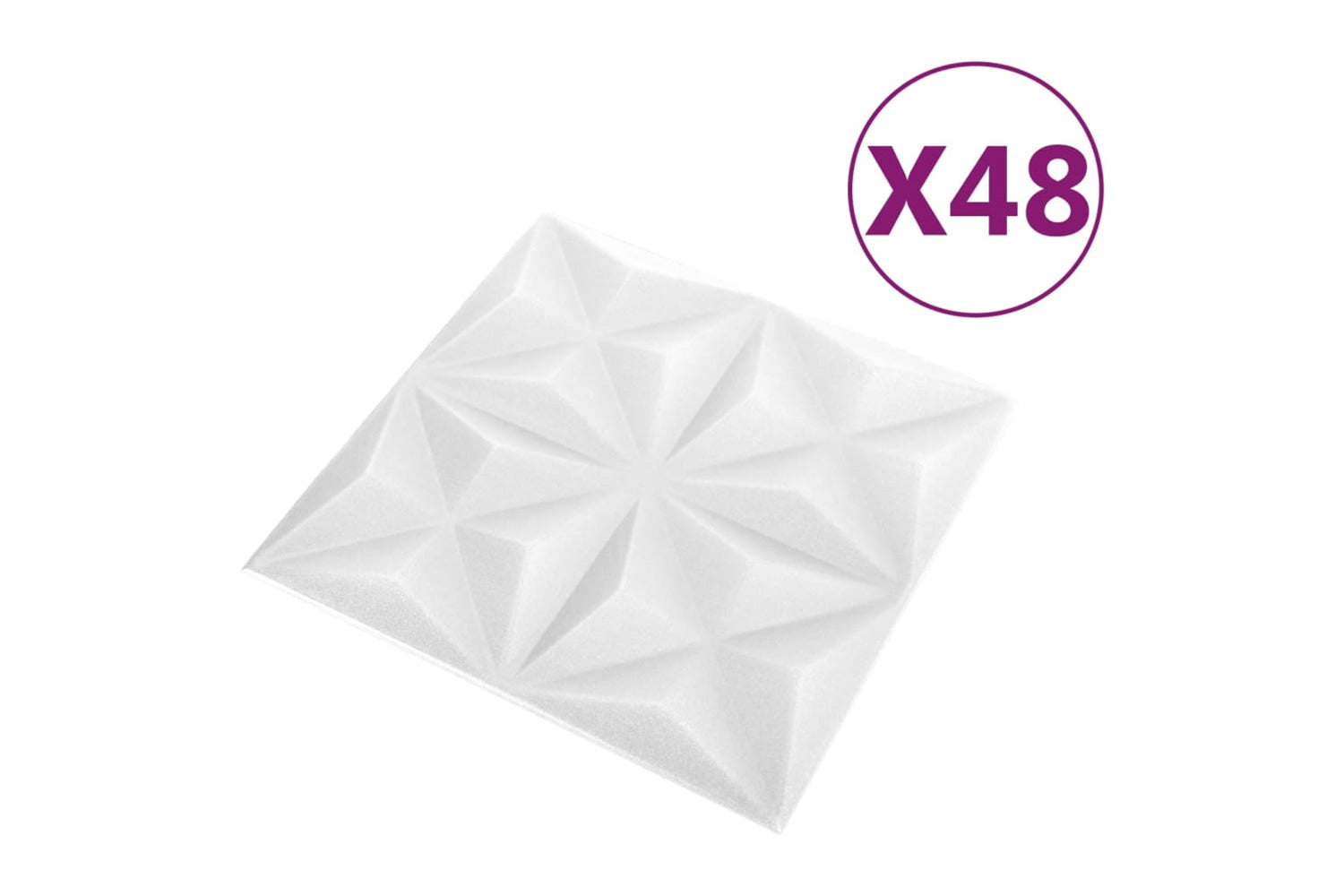 Vidaxl 3d Wall Panels 48 Pcs 50x50 Cm Origami White 12 MÂ²-3