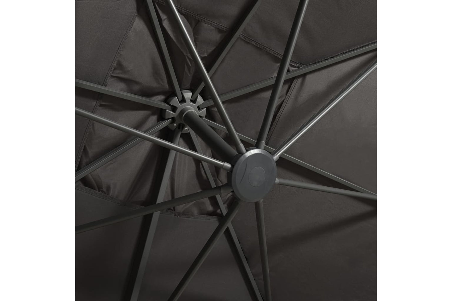 Vidaxl Cantilever Umbrella With Pole And Led Lights Anthracite 300 Cm-9
