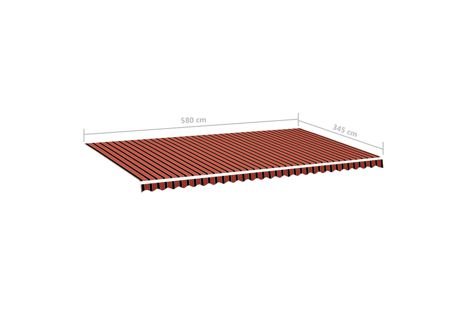 Vidaxl 311964 Replacement Fabric For Awning Orange And Brown 6x3.5 M-5
