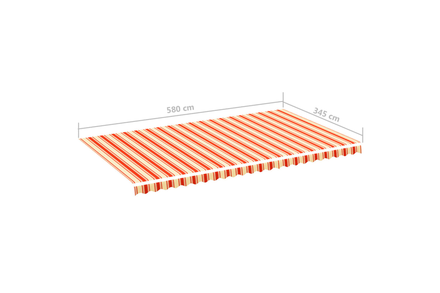 Vidaxl 312024 Replacement Fabric For Awning Yellow And Orange 6x3.5 M-5