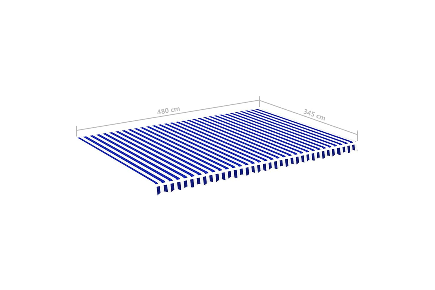 Vidaxl 311922 Replacement Fabric For Awning Blue And White 5x3.5 M-5