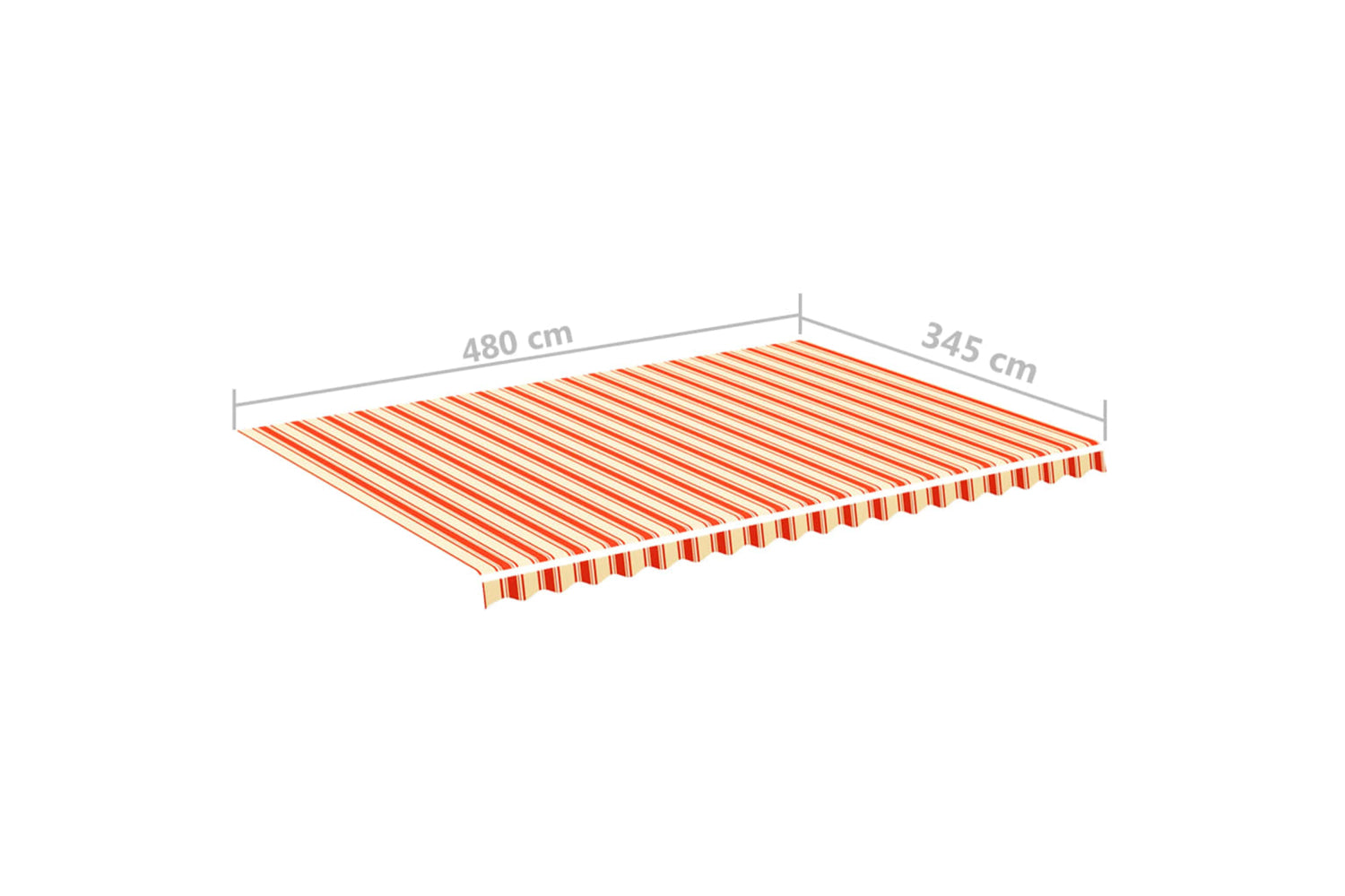 Vidaxl 312022 Replacement Fabric For Awning Yellow And Orange 5x3.5 M-5