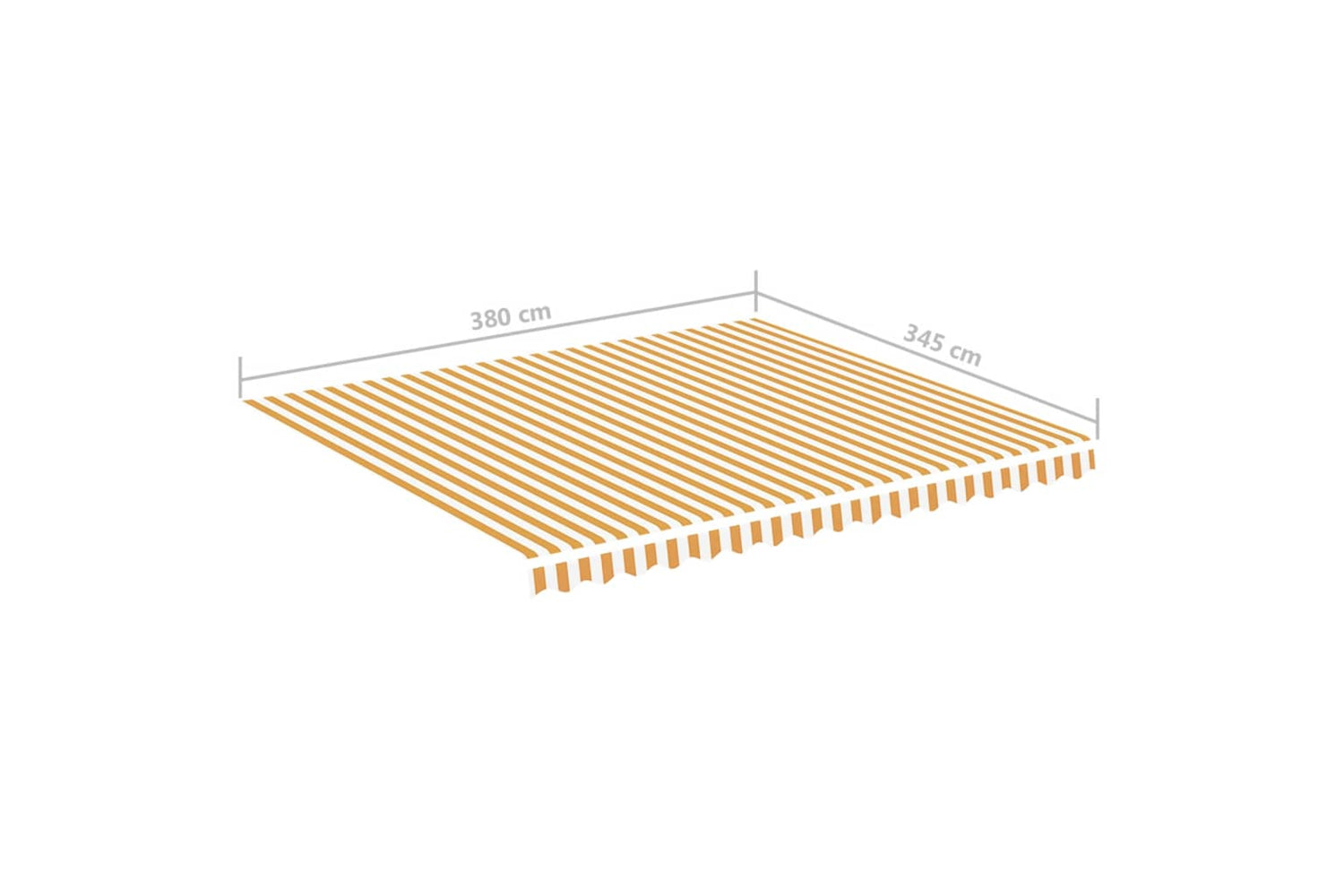 Vidaxl 311938 Replacement Fabric For Awning Yellow And White 4x3.5 M-5