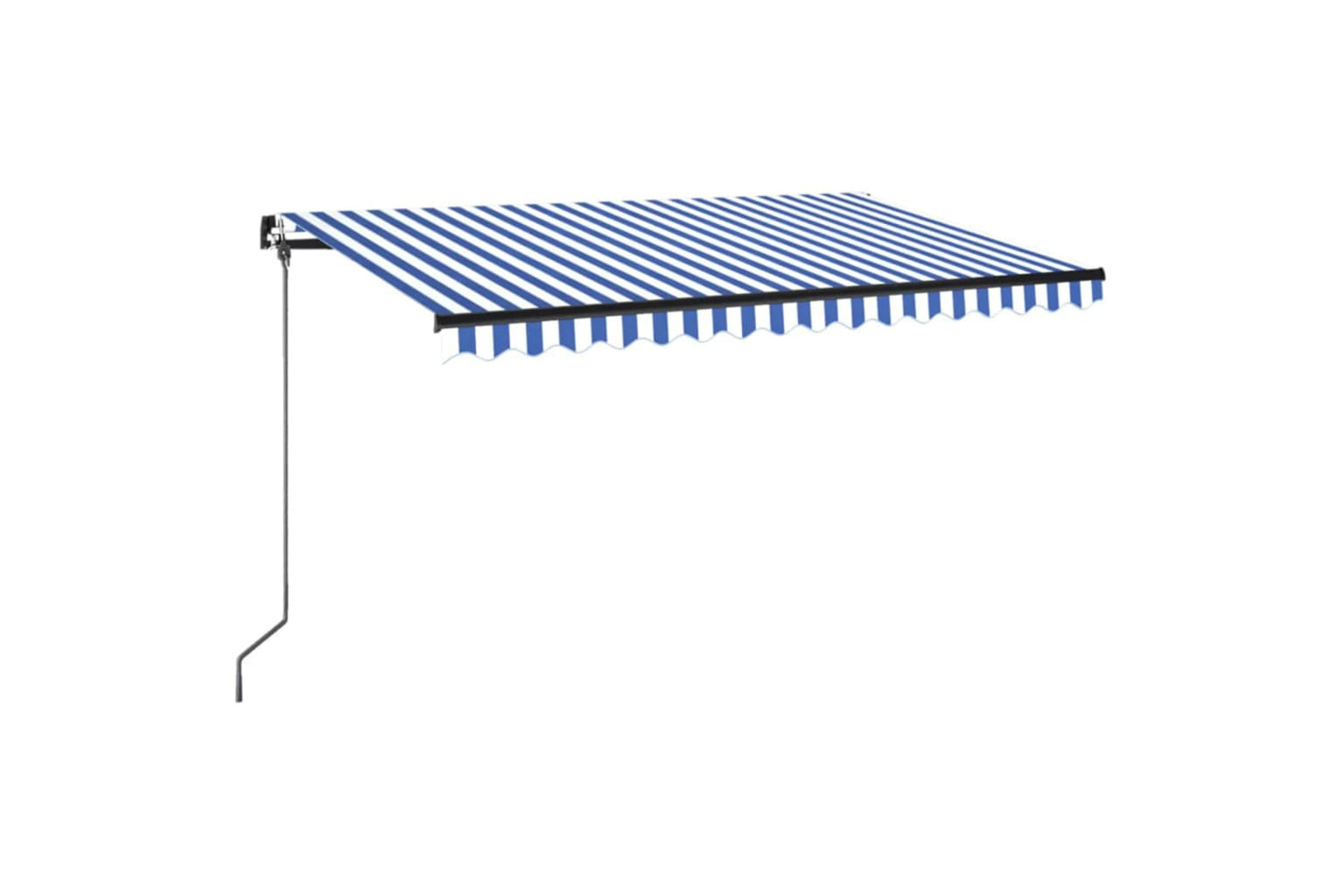 vidaXL 3069176 Manual Retractable Awning 400x350cm Blue And White