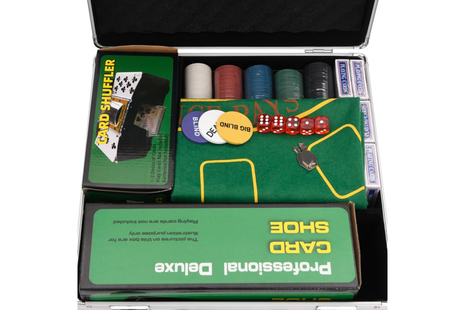 vidaXL 80413 Poker Chip Set 600 Pcs 4 G-6