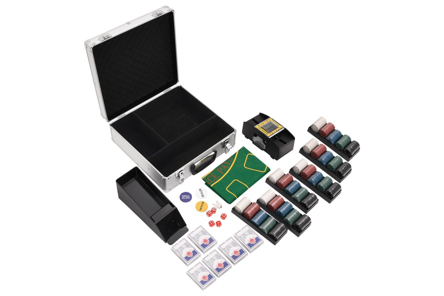 vidaXL 80413 Poker Chip Set 600 Pcs 4 G