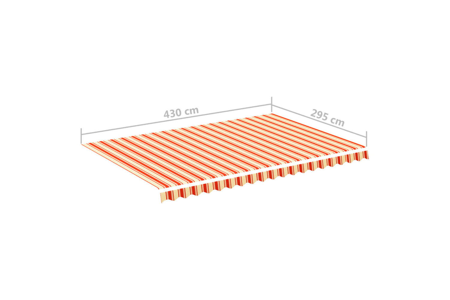 Vidaxl 312019 Replacement Fabric For Awning Yellow And Orange 4.5x3 M-5