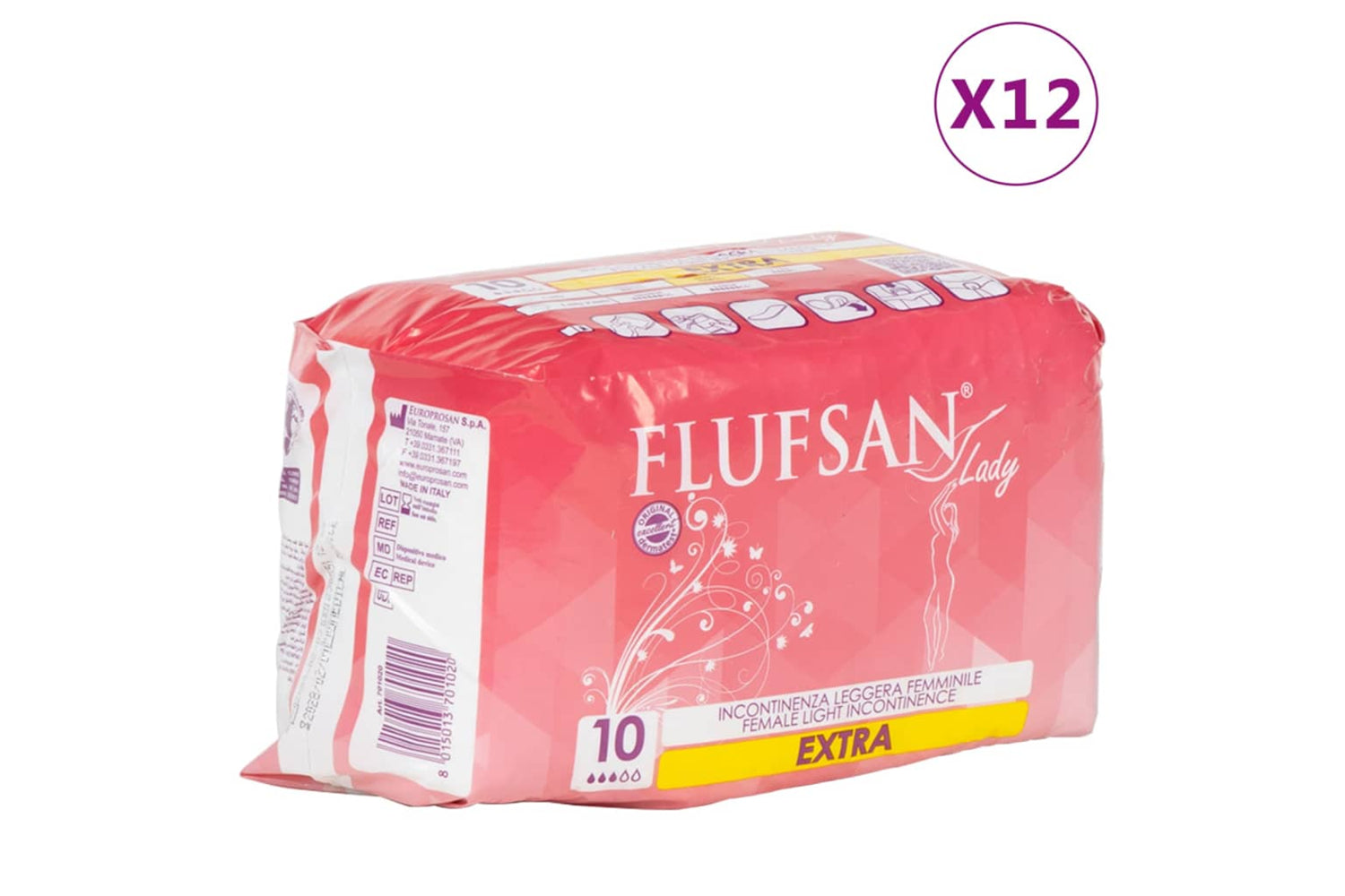 vidaXL 4008049 Flufsan Incontinence Pads For Women 120 Pcs