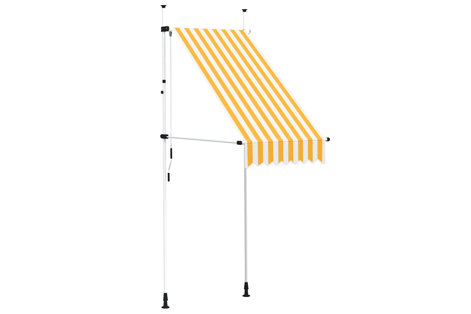 vidaXL 145831 Manual Retractable Awning 100cm Orange And White Stripes