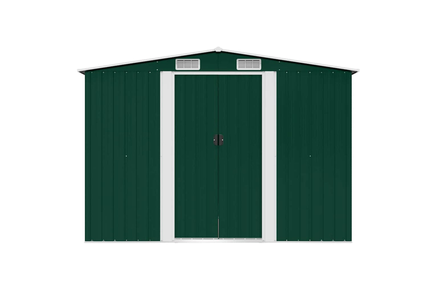 vidaXL 42910 Garden Storage Shed Green Metal 257x205x178cm-4
