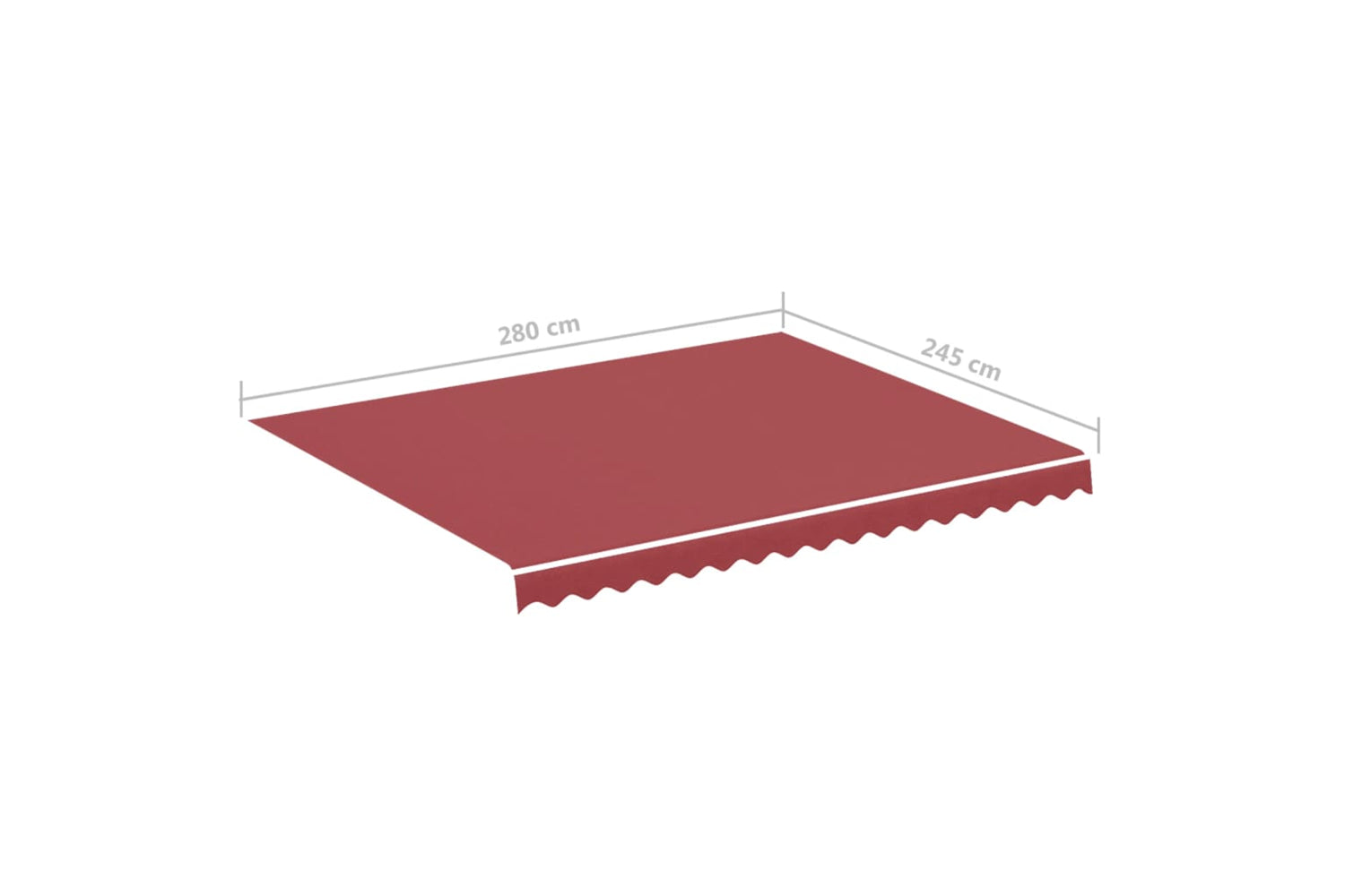 Vidaxl 311965 Replacement Fabric For Awning Burgundy Red 3x2.5 M-5
