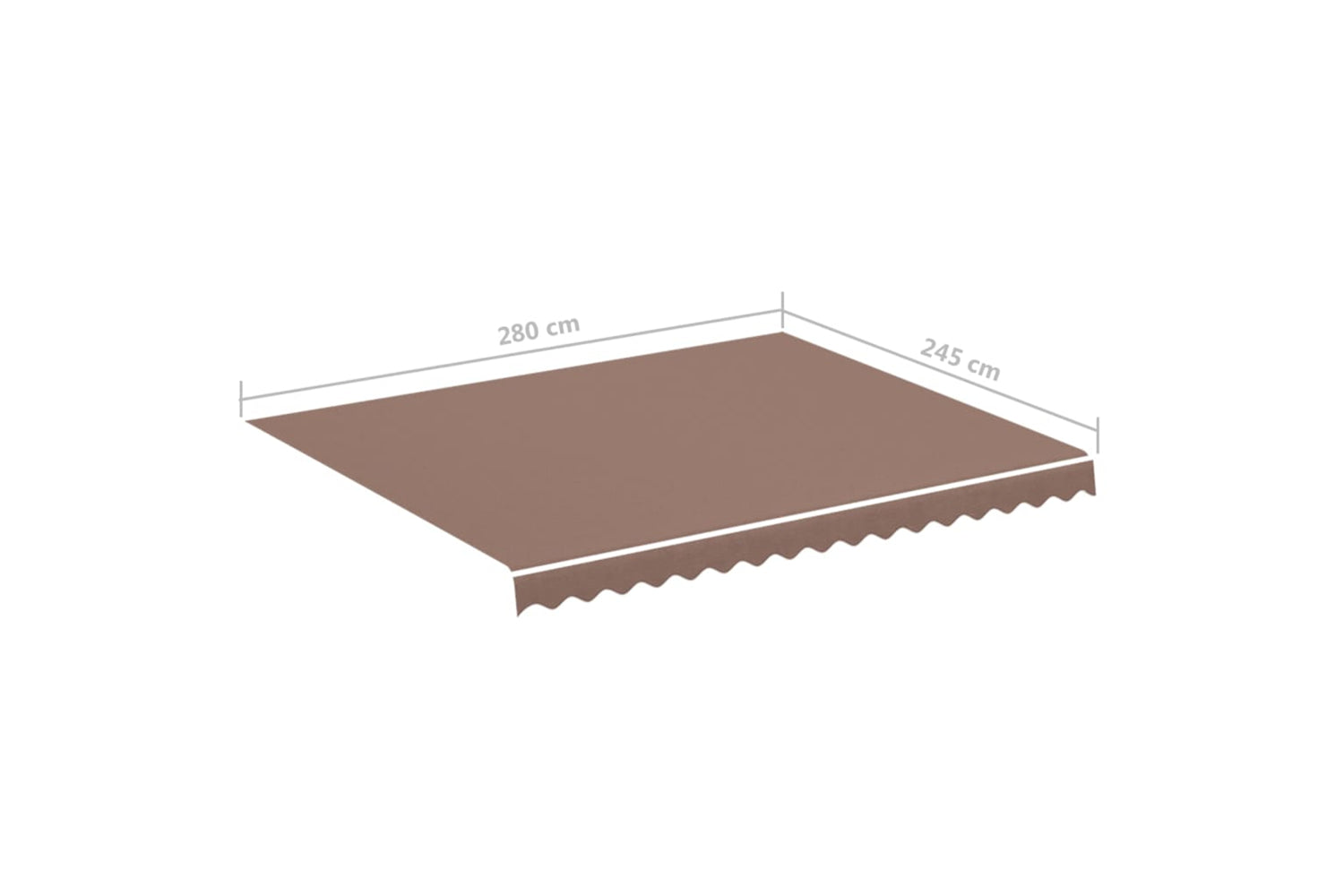 Vidaxl 311975 Replacement Fabric For Awning Brown 3x2.5 M-5