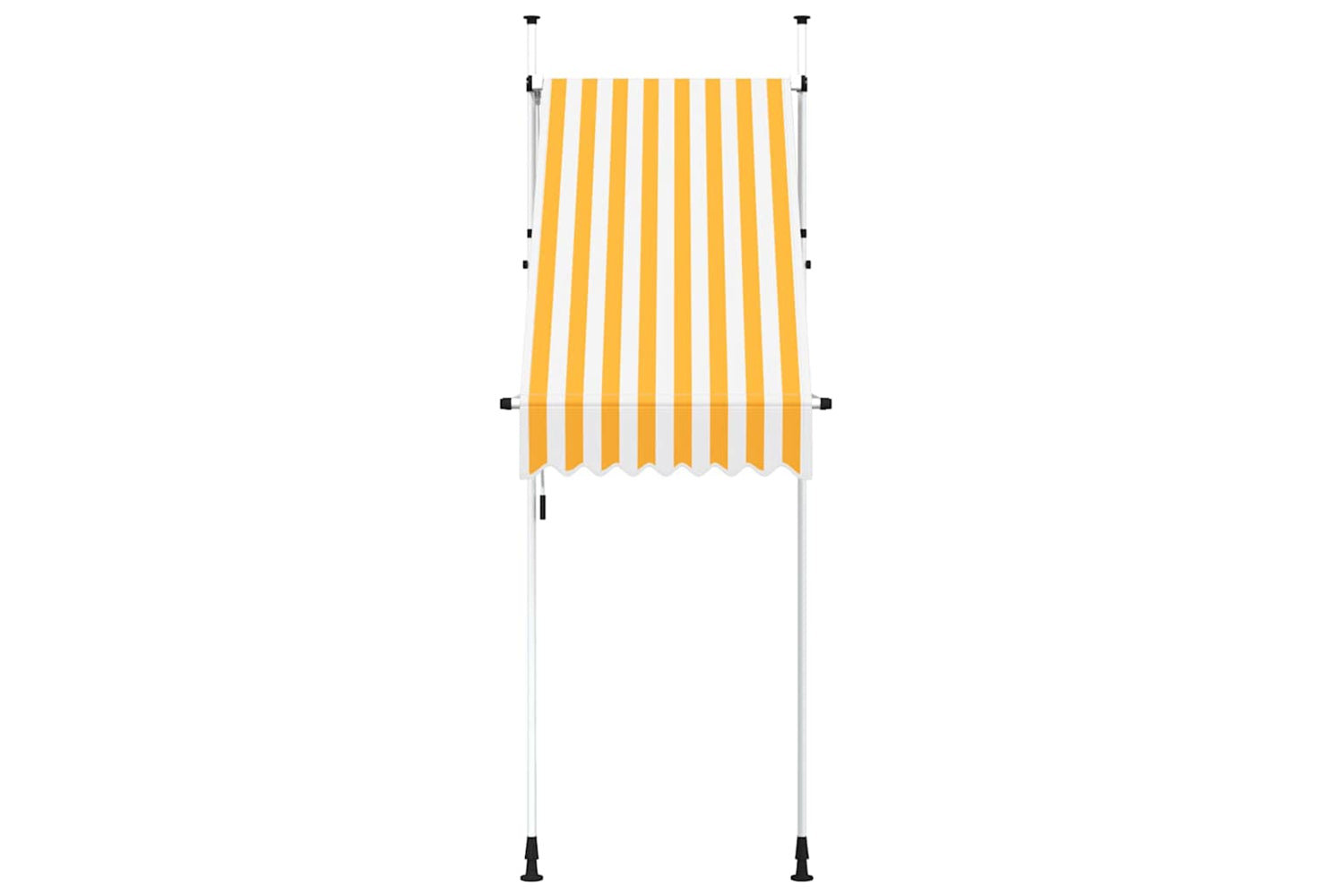 vidaXL 145831 Manual Retractable Awning 100cm Orange And White Stripes-2