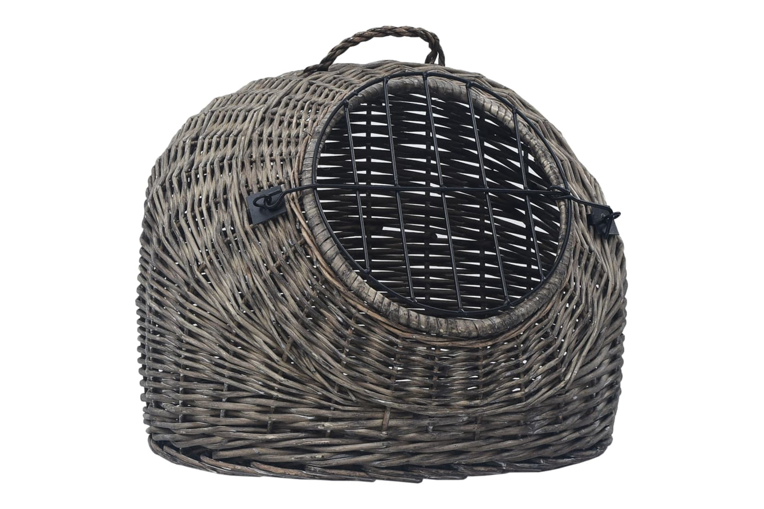vidaXL 170905 Cat Transporter Grey 50x42x40cm Natural Willow-2