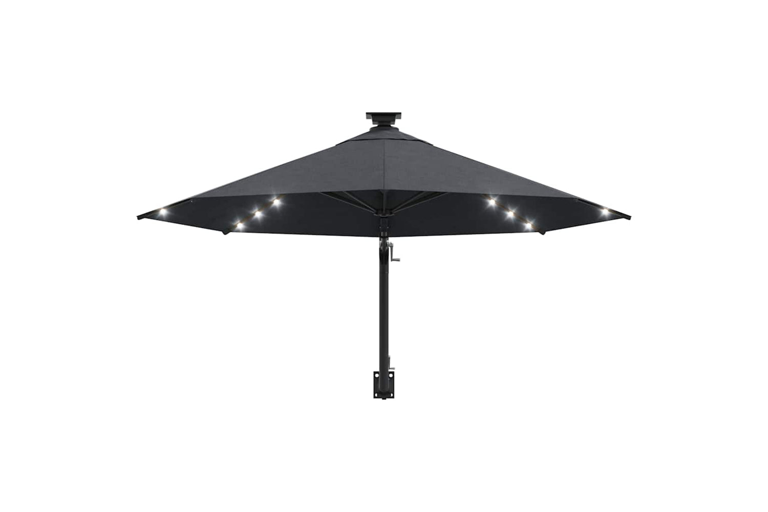 Vidaxl 312524 Wall-mounted Parasol With Leds And Metal Pole 300 Cm Anthracite-4