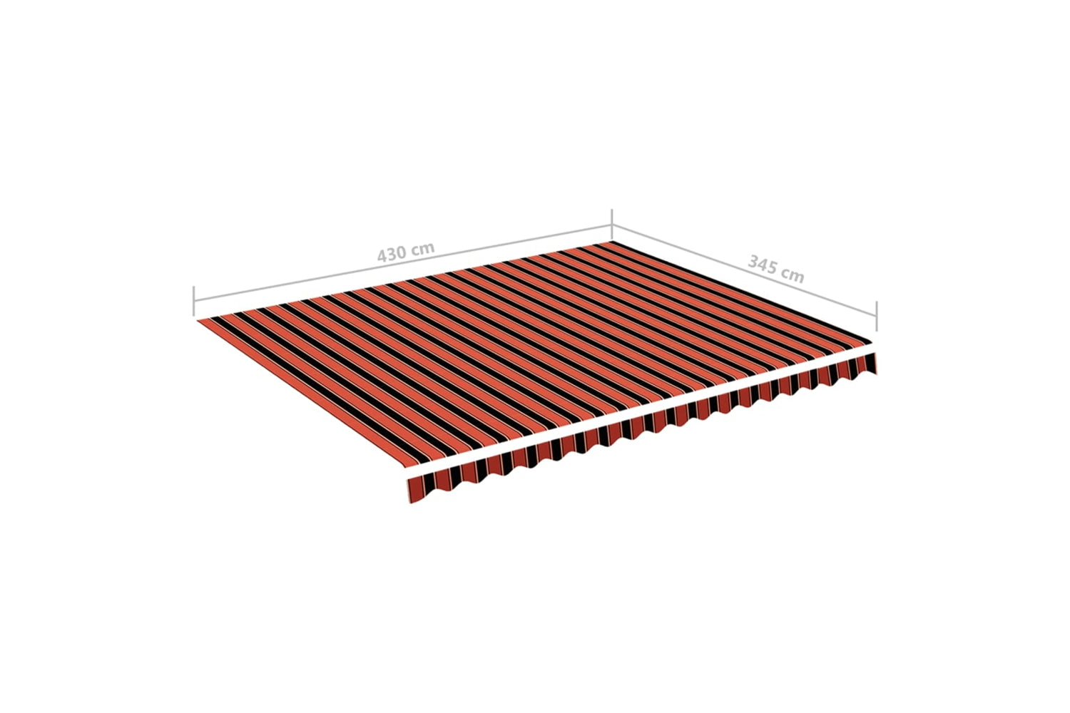 Vidaxl 311960 Replacement Fabric For Awning Orange And Brown 4.5x3.5 M-5