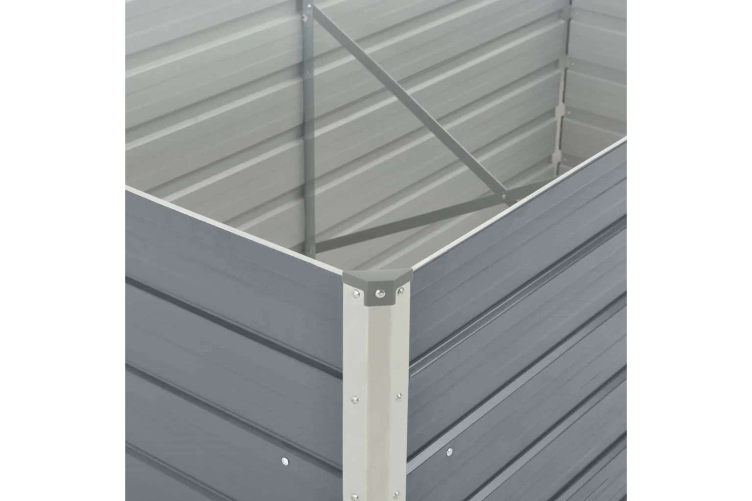 vidaXL 42404 Raised Garden Bed 160x80x77cm Galvanised Steel Grey-5