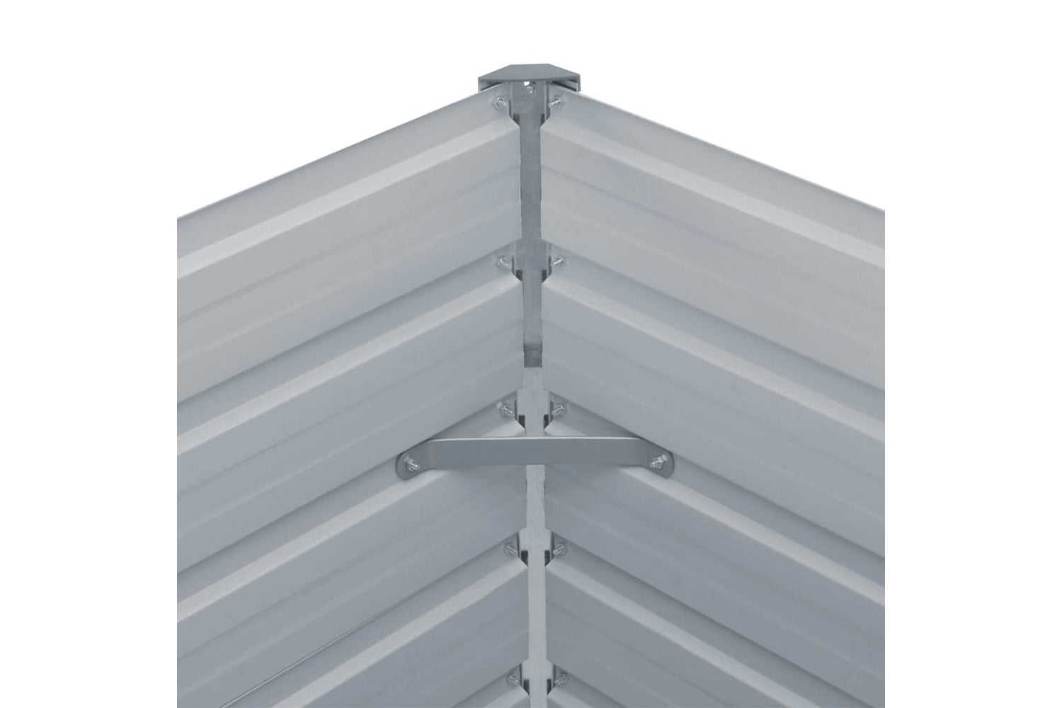 Vidaxl Raised Garden Bed 129x129x46 Cm Galvanised Steel Grey-5